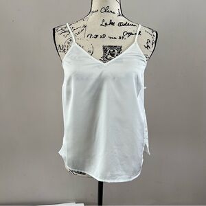 Halogen Silky cami camisole top Ladies size xs White